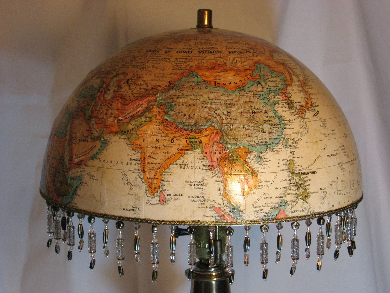 World Globe Lampshadeelegant Hand Crafted Vintage Lamp Not throughout measurements 1500 X 1125