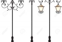 Wrought Iron Street Lamp Post Vector Art Royalty Free Cliparts inside measurements 1300 X 1244