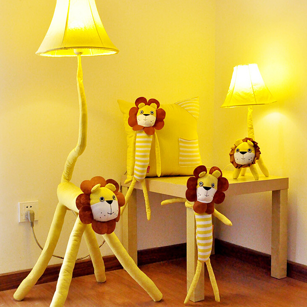 Yellow Lion Led Lamp Floor Lamp Cartoon Kids Floor Lamp 110v220v throughout size 1000 X 1000