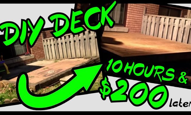 10 10 Diy Deck Build For Less Than 200 Daddoes Diy throughout dimensions 1280 X 720