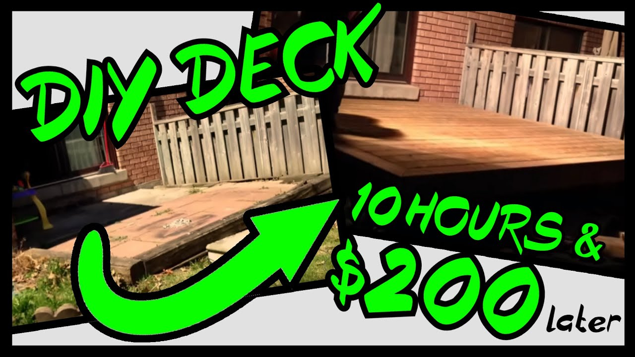 10 10 Diy Deck Build For Less Than 200 Daddoes Diy throughout dimensions 1280 X 720