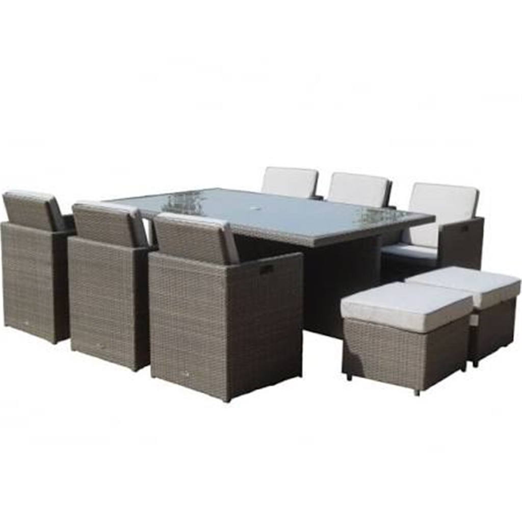 10 Seater Marlow Deluxe Cube Set 195x125cm Rectangle Table With Parasol Hole 6 Chairs And 4 Stoolfootstools Incl Cushions 4 Box Set pertaining to dimensions 1024 X 1024