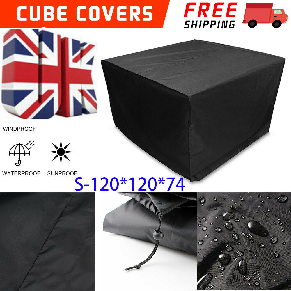 100 Waterproof Garden Patio Furniture Cover Table Square Cube Outdoor Covers Uk intended for dimensions 1000 X 1000