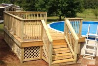 12x16 Deck On Round Pool Above Ground Pool Decks Pool for size 3264 X 2448