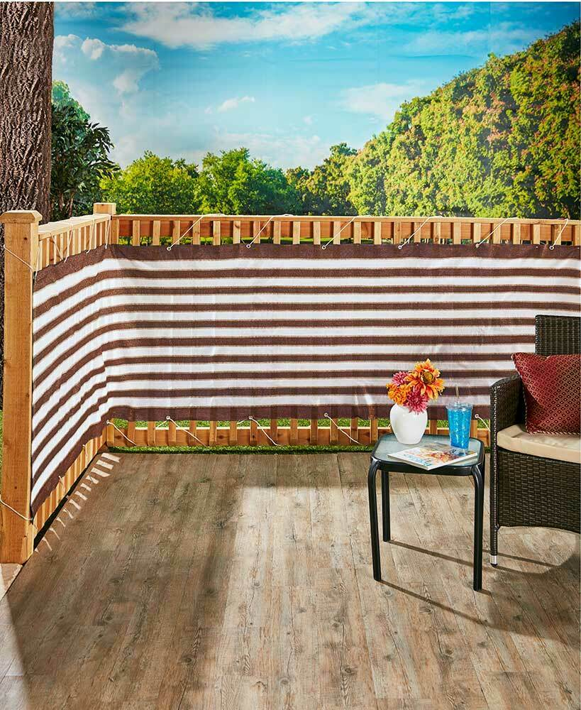 15 Ft Brown Waterproof Porch Patio Deck Fence Privacy with size 819 X 1000