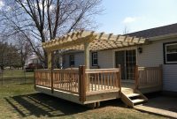 16x16 Deck With Pergola And Cedar Railings Deck With throughout sizing 2592 X 1936