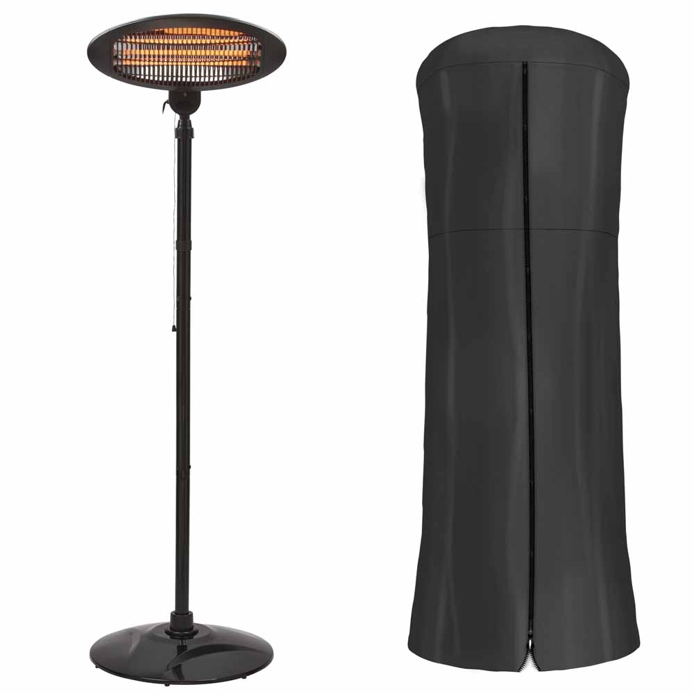 2000w Floor Standing Patio Heater And Cover Clifford James in dimensions 1000 X 1000