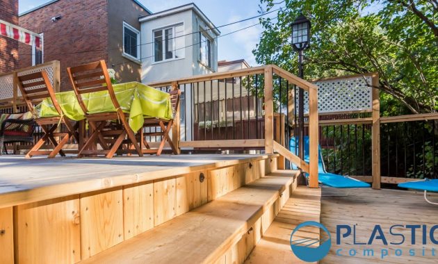 2018 Multi Level Composite Patio Deck In Montreal with regard to measurements 1280 X 720