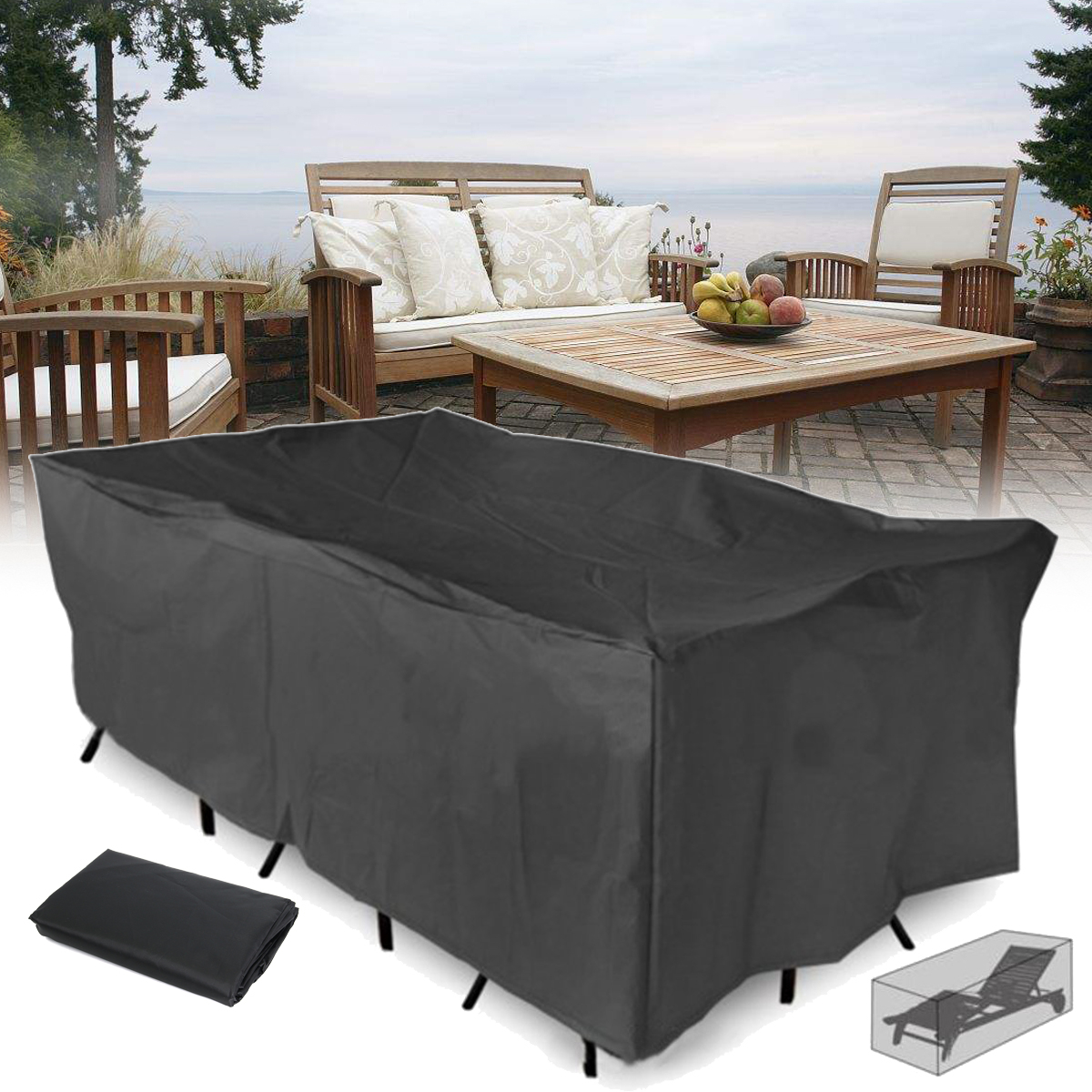 210x110x70cm Outdoor Garden Patio Furniture Waterproof Dust Cover Table Chair Sun Shelter intended for proportions 1200 X 1200