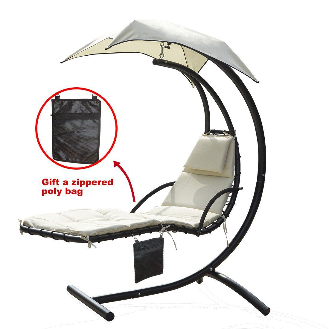 300lbs Max Weight Capacity Hanging Chaise Lounger Chair With with regard to sizing 1100 X 1100