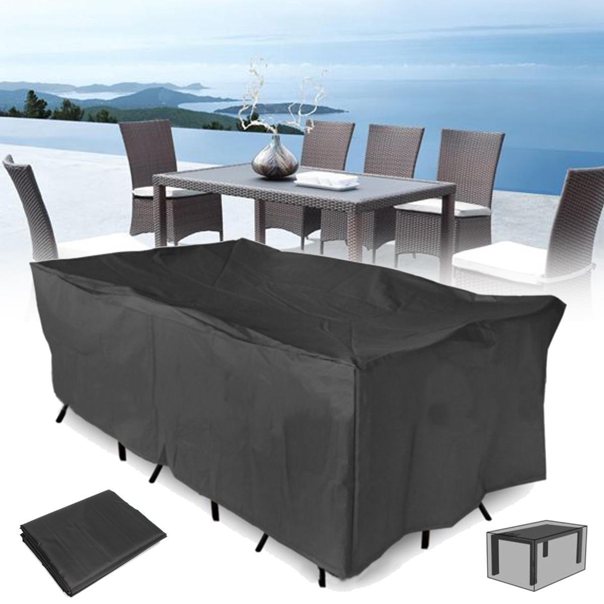 320x220x70cm Outdoor Garden Patio Furniture Waterproof Dust Cover Table Chair Sun Shelter regarding sizing 1200 X 1200