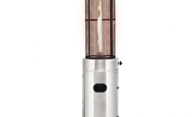 41000 Btu Patio Heaters Stainless Steel Round Propane Glass Tube Flame Wwheels with dimensions 1200 X 1200