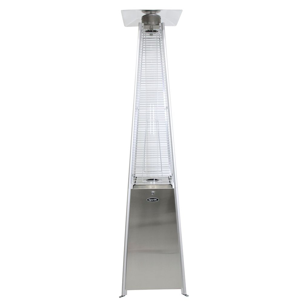 42000 Btu Stainless Steel Pyramid Flame Patio Heater in measurements 1000 X 1000