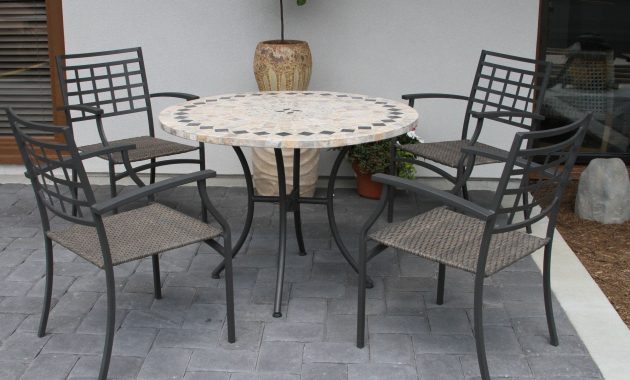 5 Piece Buckley Marble Patio Dining Set Products Outdoor inside dimensions 2000 X 1333