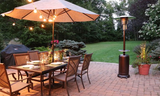 7 Ft Steel Umbrella Patio Heater In Hammered Bronze with regard to dimensions 1500 X 1500