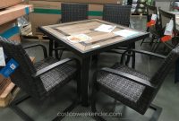 Agio International 5 Piece Woven Dining Set Costco Weekender pertaining to measurements 1600 X 1126