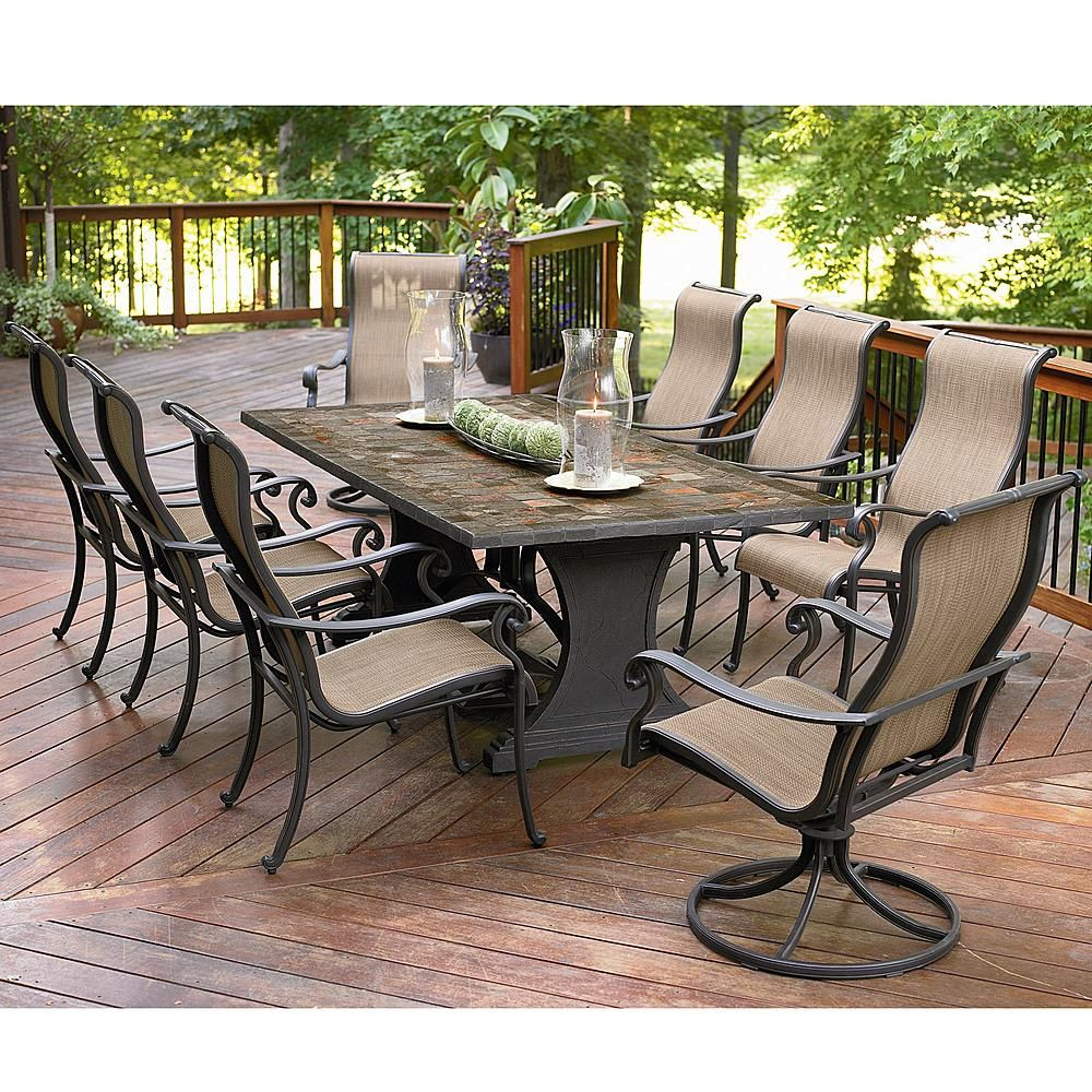 Agio Panorama 9 Piece Patio Set Get Top Entertainment Ideas within proportions 1000 X 1000