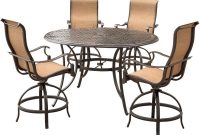 Agio Somerset 5 Piece Aluminum Round Outdoor Bar Height throughout measurements 1000 X 1000