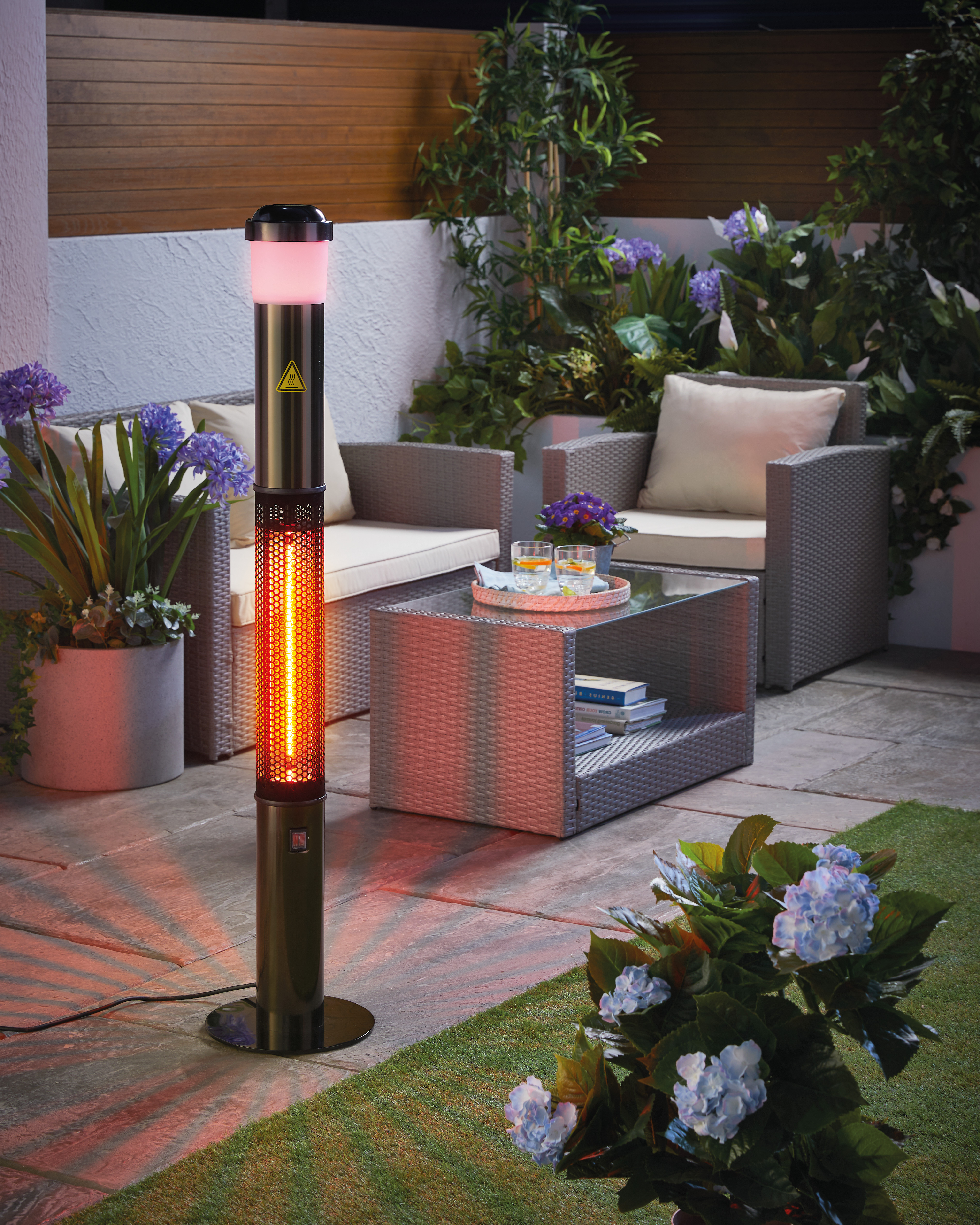 Aldi Is Selling An Electric Patio Heater With A Speaker throughout size 4048 X 5058