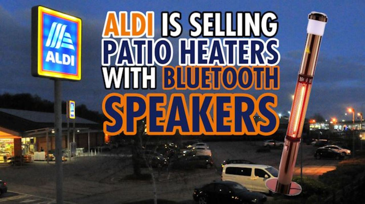 Aldi Is Selling Patio Heaters With A Speaker in dimensions 1280 X 717