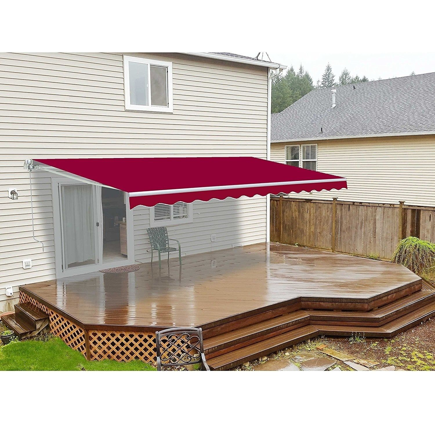 Aleko 10x8 Feet Retractable Outdoor Patio Awning Deck regarding sizing 1500 X 1500