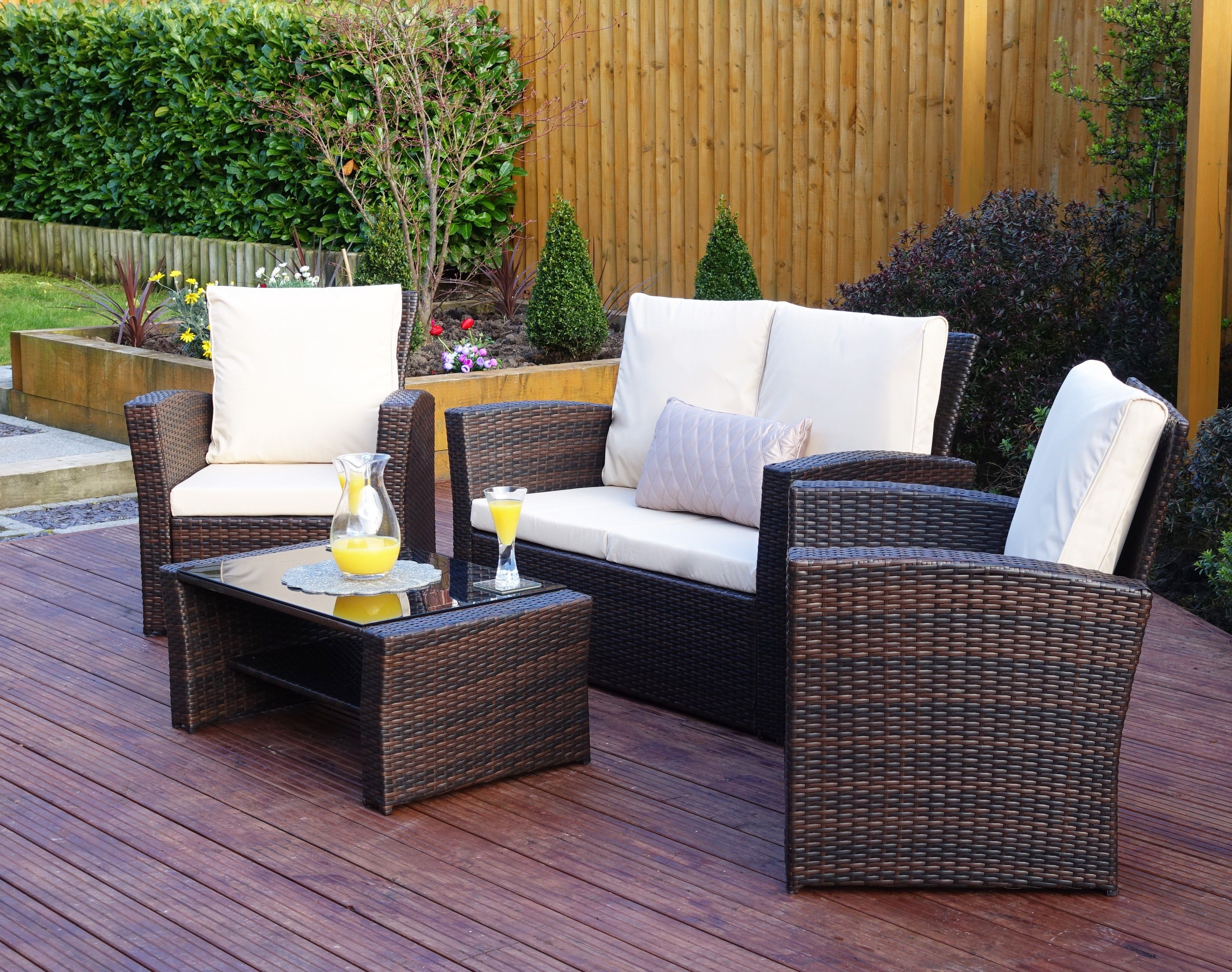 Algarve Sofa Set Rattan Outdoor Furniture Pallet Garden regarding measurements 3287 X 2592