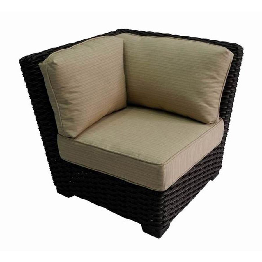 Allen Roth Blaney Brown Steel Patio Conversation Chair in dimensions 900 X 900