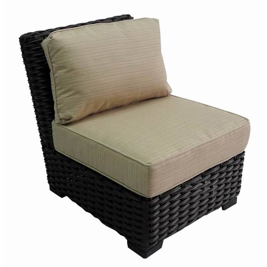 Allen Roth Blaney Brown Wicker Patio Conversation Chair within dimensions 900 X 900