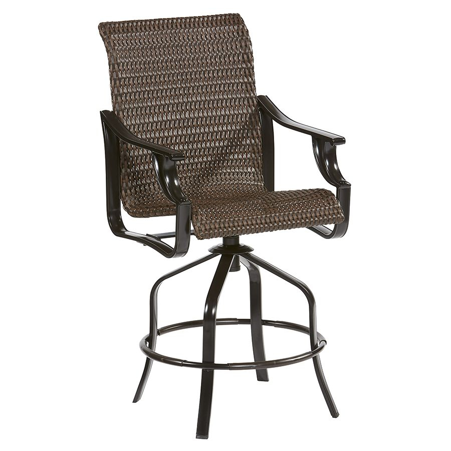 Allen Roth Safford 2 Count Dark Brown Wicker Swivel Patio within proportions 900 X 900