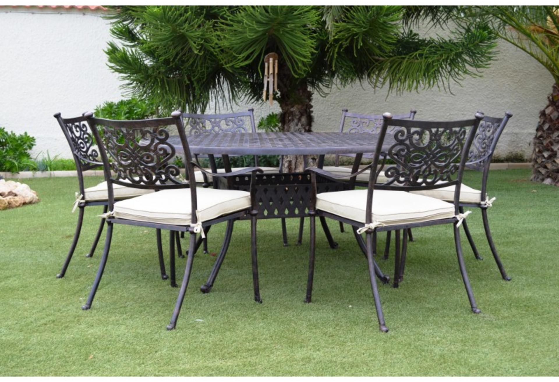 Almeria Round 6 Seater Patio Set Inspired 4 Furniture with measurements 1920 X 1314