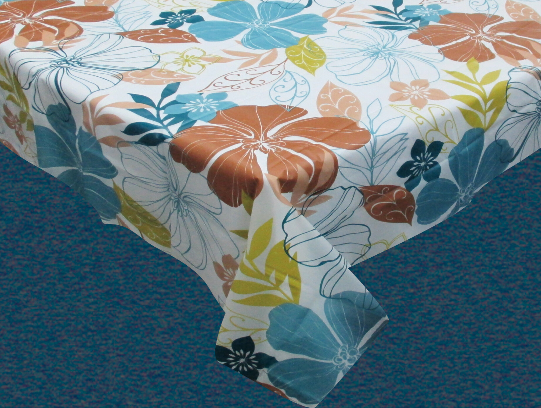 Amscanhibiscus Flannel Backed Party Table Cover 52 X 90 intended for sizing 1842 X 1389