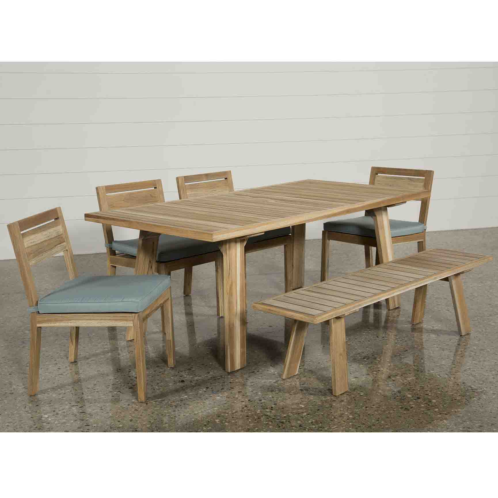 Antigua Teak 6 Piece Outdoor Dining Set intended for dimensions 1730 X 1730