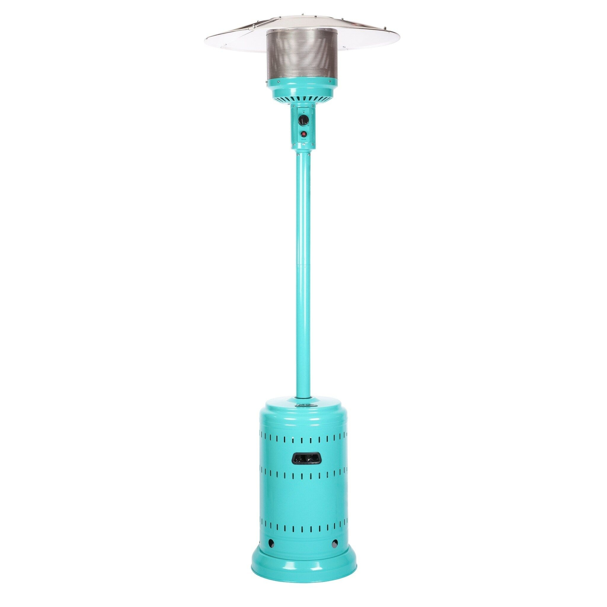 Aqua Blue Powder Coated Patio Heater Na Fire Sensesteel throughout measurements 2048 X 2048