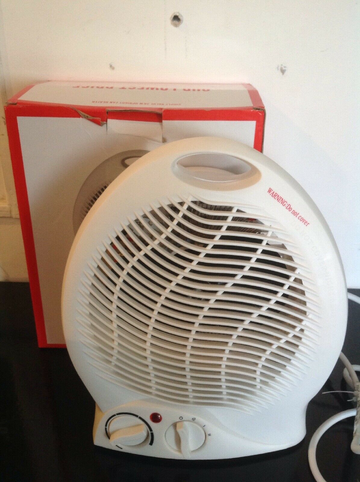 Argos Simple Value 2kw Upright Fan Heater Fully Working With Box pertaining to dimensions 1195 X 1600