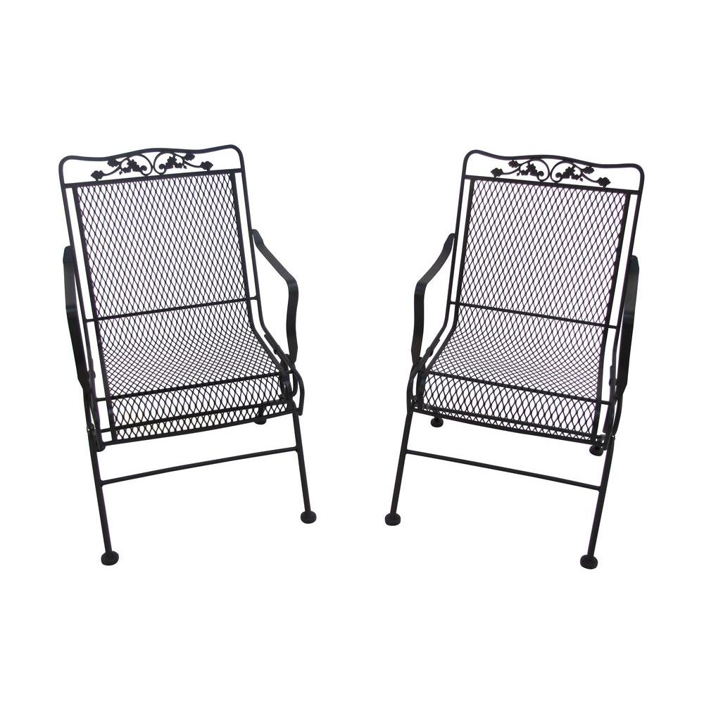 Arlington House Glenbrook Black Patio Action Chairs 2 Pack within sizing 1000 X 1000