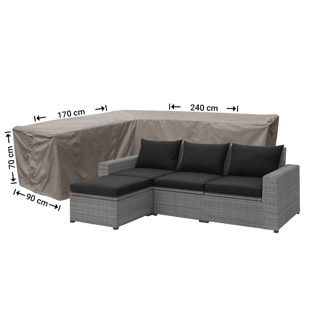 Asymmetric Corner Sofa Cover 240 X 170 Cm Garden Furniture with measurements 1000 X 1000