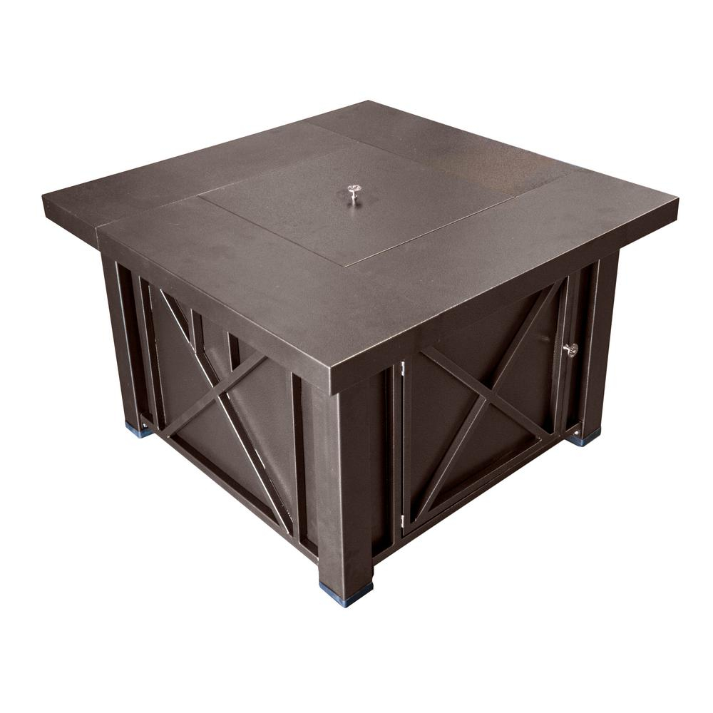 Az Patio Heaters 38 In Decorative Steel Firepit In Bronze throughout proportions 1000 X 1000