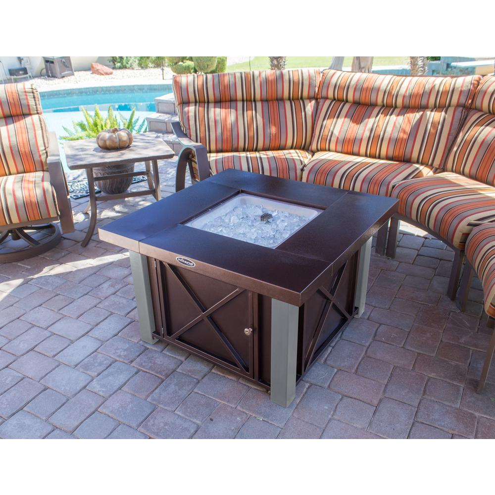 Az Patio Heaters 38 In Decorative Steel Firepit In Bronzestainless Steel inside dimensions 1000 X 1000