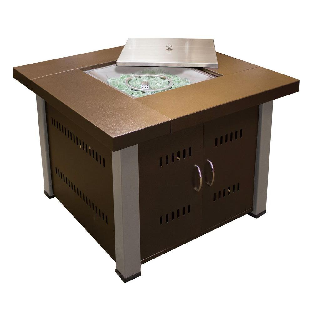 Az Patio Heaters 38 In Steel Propane Firepit With Antique Bronzestainless Steel Finish within sizing 1000 X 1000