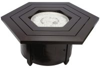 Az Patio Heaters 45 In X 23 In Hexagon Aluminium Propane Fire Pit In Hammered Bronze regarding size 1000 X 1000