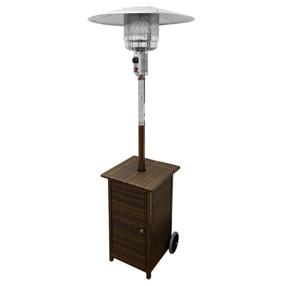 Az Patio Heaters 48000 Btu Square Wicker Gas Patio Heater regarding proportions 1000 X 1000