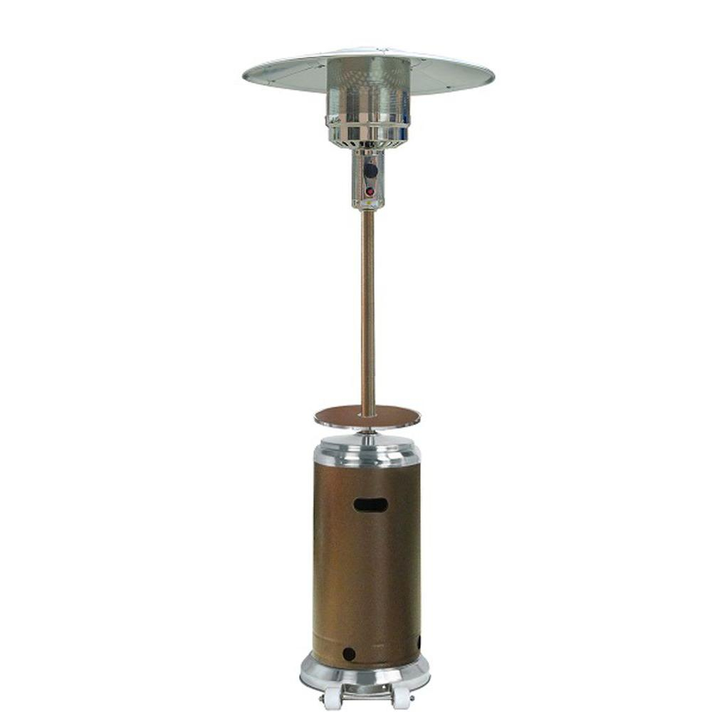 Az Patio Heaters 48000 Btu Stainless Steelhammered Bronze Gas Patio Heater throughout proportions 1000 X 1000