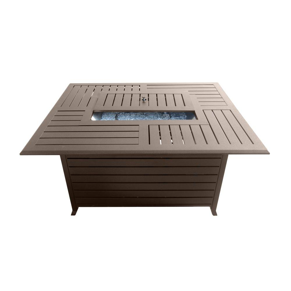 Az Patio Heaters 495 In Rectangle Slatted Aluminum Firepit In Bronze intended for measurements 1000 X 1000