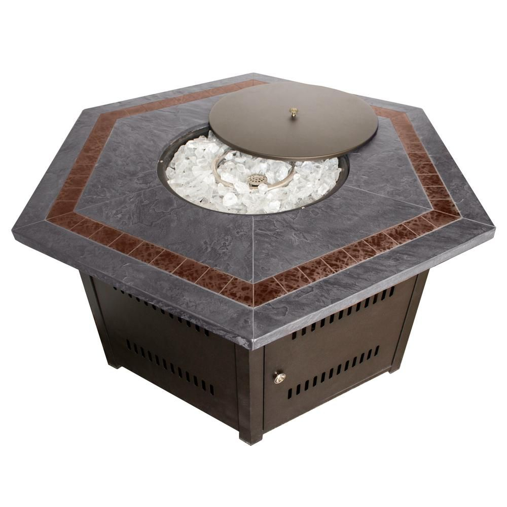 Az Patio Heaters 55 In Steel Hexagon Firepit In Bronze throughout measurements 1000 X 1000