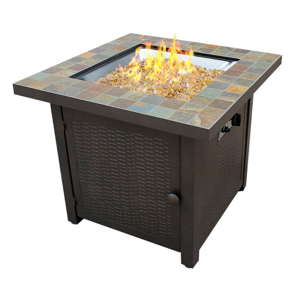 Az Patio Heaters Square Slate Fire Pit Gas Fire Pit Table pertaining to dimensions 1000 X 1000