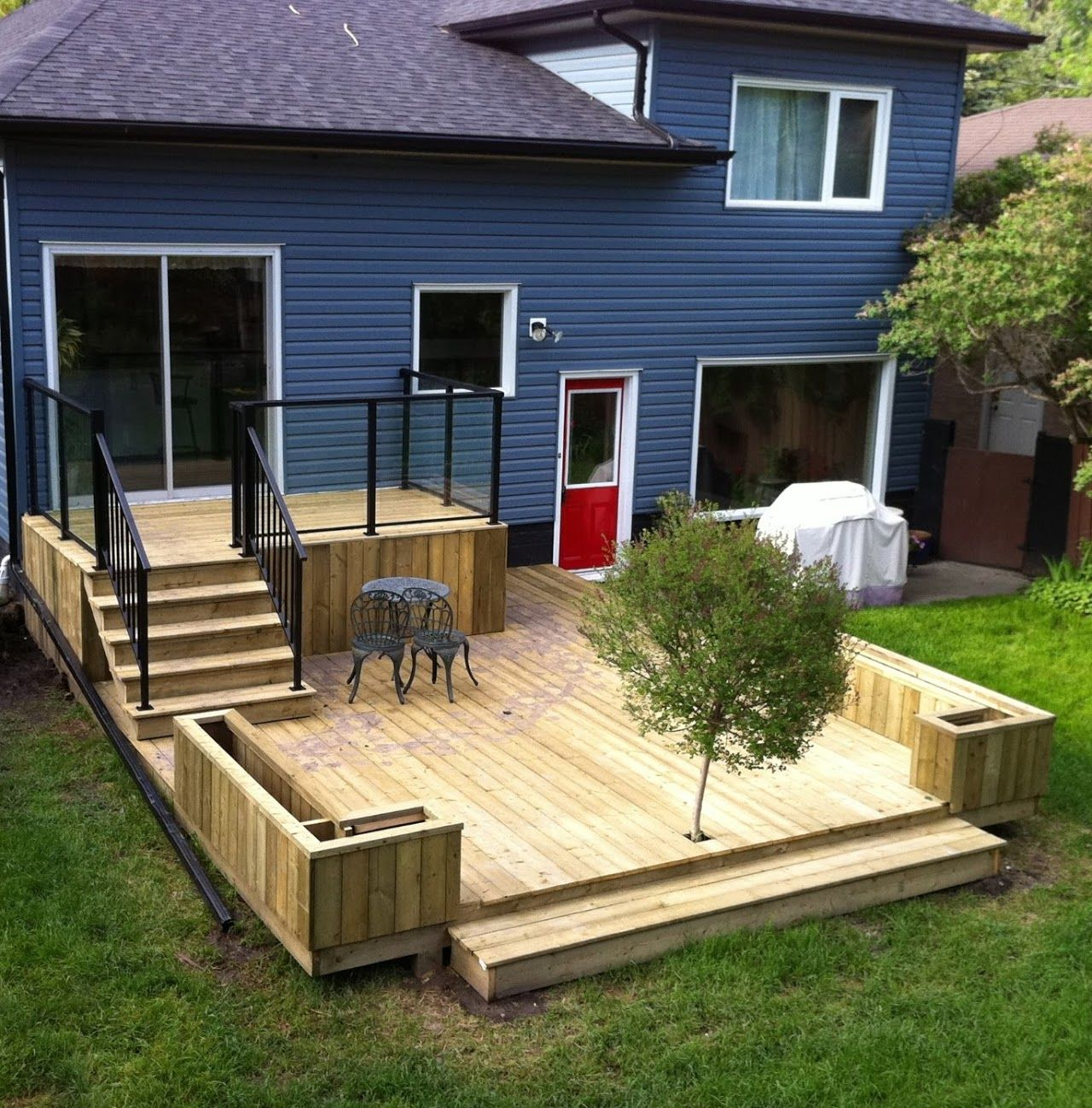 Back Steps Have The Small Porch But Then A Brick Patio intended for measurements 1280 X 1298