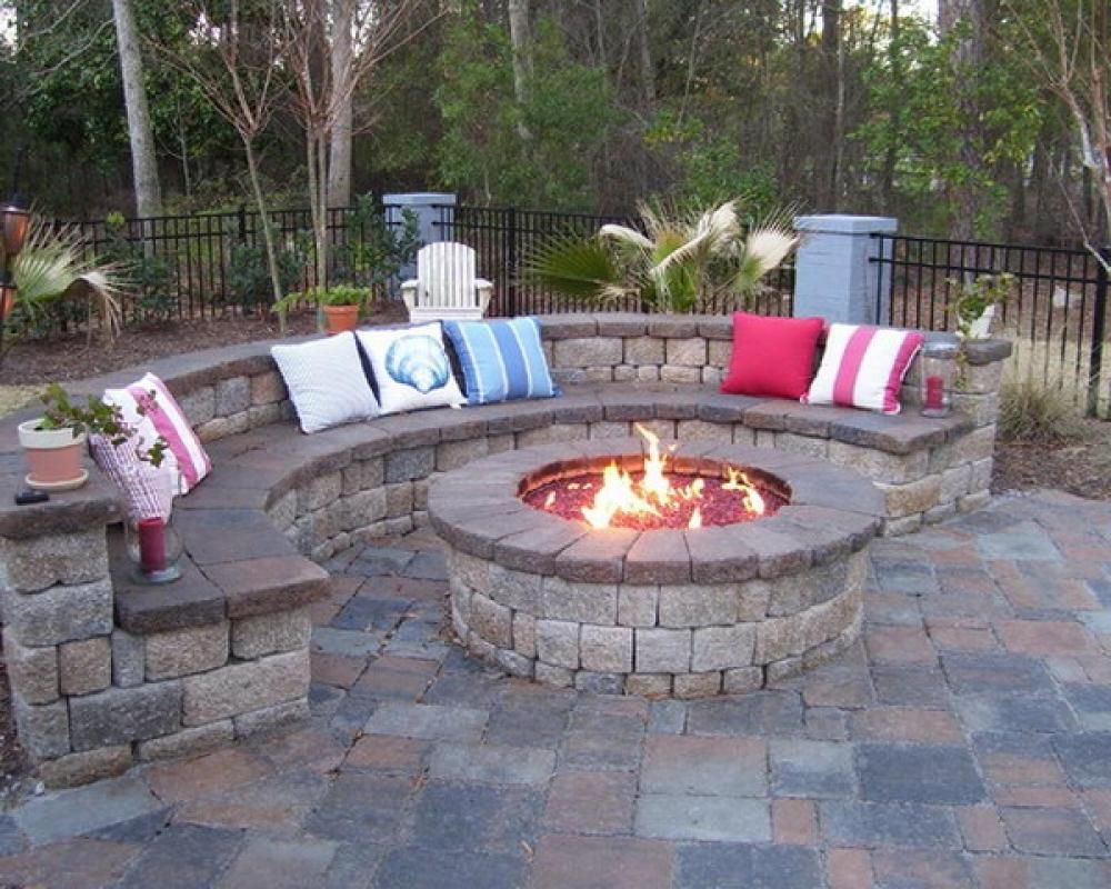 Backyard Patio With Fire Pit Garden Design Traditional within size 1000 X 800