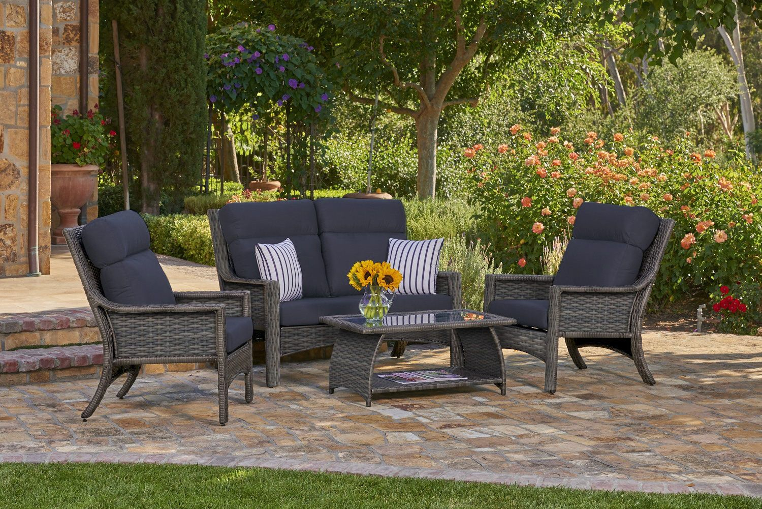 Baja 4 Piece Wicker Patio Set Patio Wicker Patio for sizing 1500 X 1001