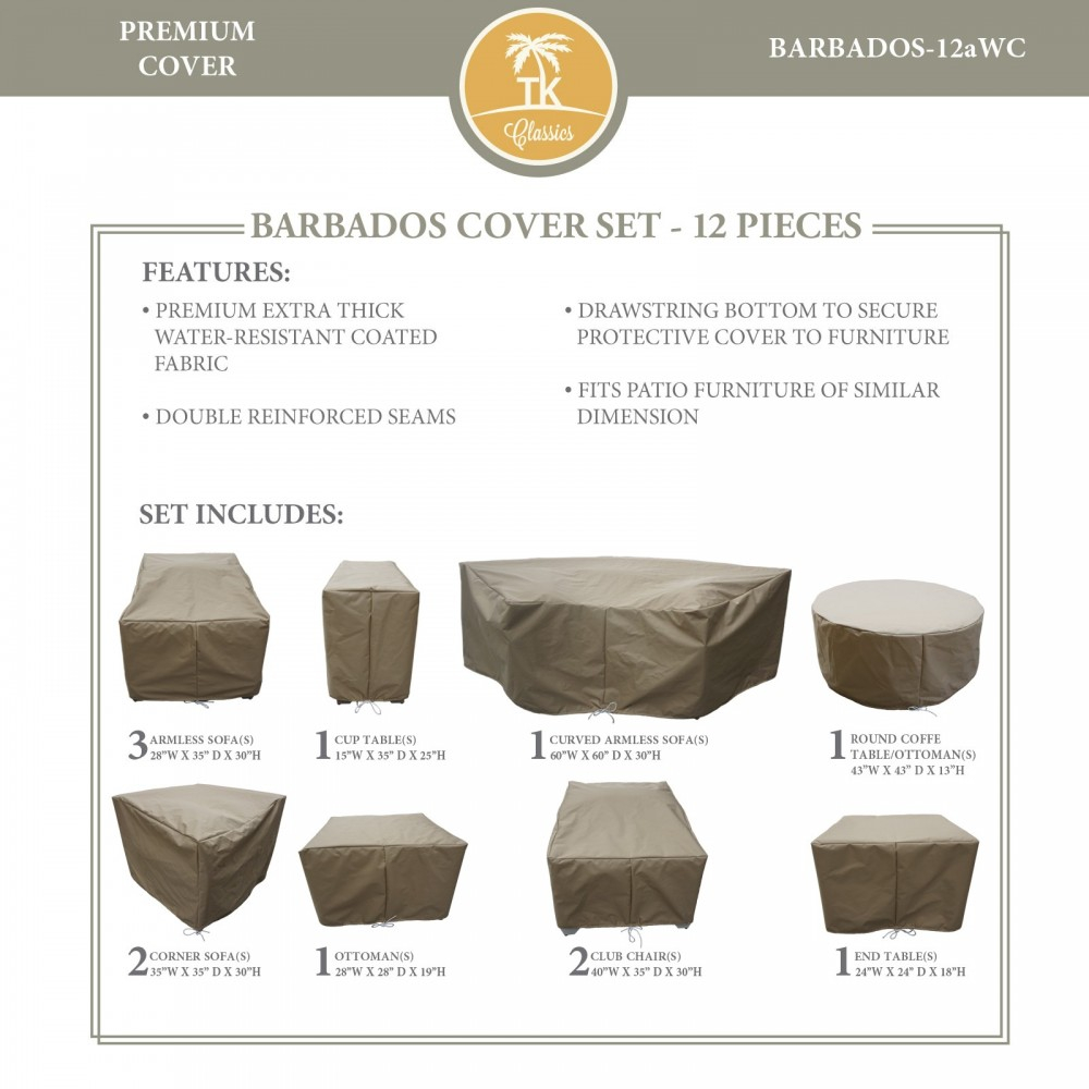 Barbados 12a Protective Cover Set In Beige inside proportions 1000 X 1000