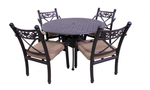 Basso Collection 4 Dining Chairs And Le Terrace 42 Round Table for sizing 5184 X 3456